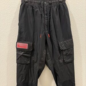 Nike Black Cargo Pants with Red Accents